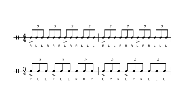 Keith's Warm-Up #2 drum rudiment notation