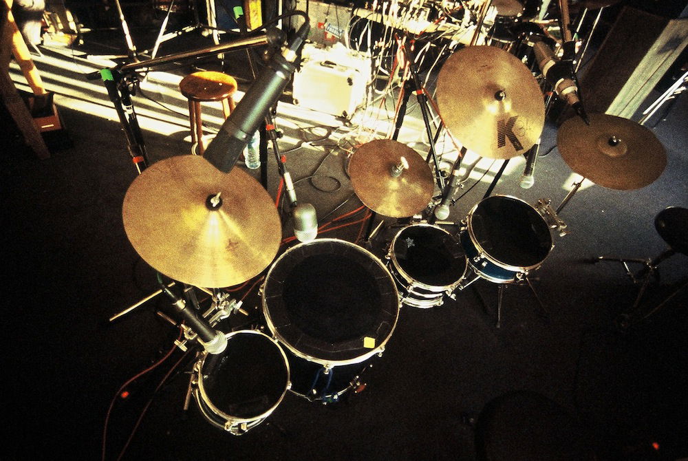 Liebezeit drum set up