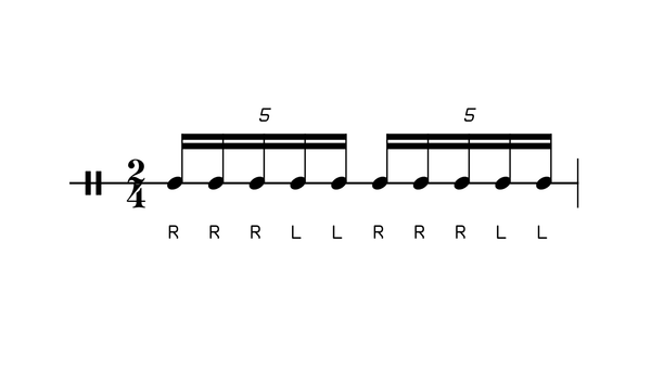 Eggbeaters drum rudiment notation