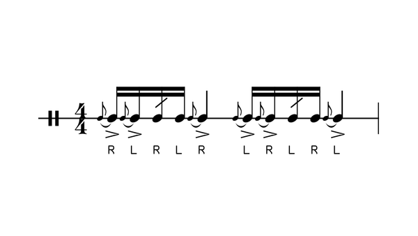 Cupcakes drum rudiment notation