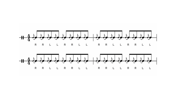 Mamadada drum rudiment notation