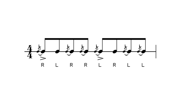Chicago drum rudiment notation