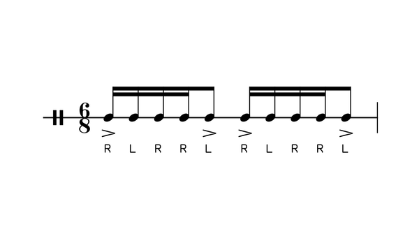 Grandpas drum rudiment notation