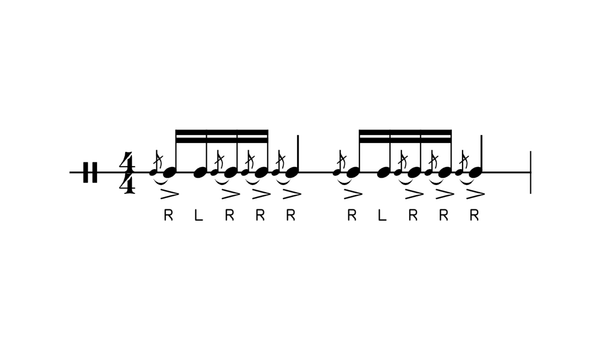 Chata-Chichi drum rudiment notation